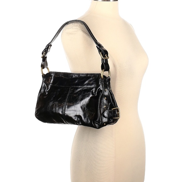 Kenneth Cole Leather Shoulder Bag Black - Picture 1 of 8